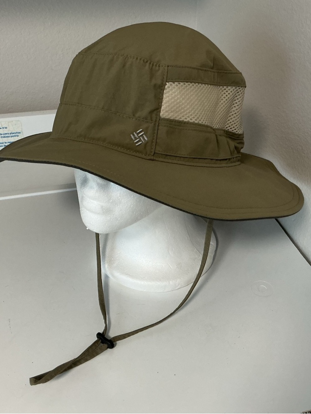 Columbia Olive Booney Sun Hat with Vent Panels One Size Fits All